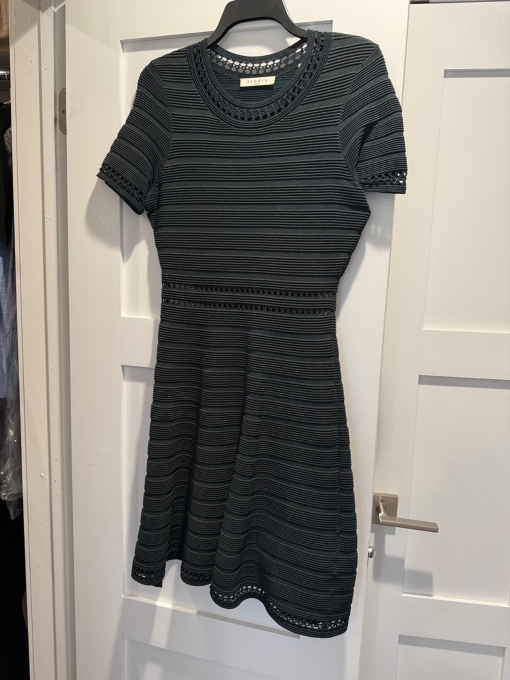 Sandro Women Green Short Sleeve Dress